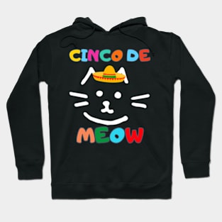 Cinco De Meow Cat With Mexican Sombrero Hat Hoodie